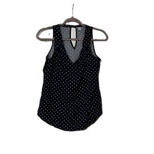 Navy Blue and White Polka Dot Tank Top Size Small Old Navy Soft & Cute